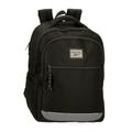 Reebok Dexter Laptop Backpack Black 31x44x15cm Polyester 20.46L by Joumma Bags, Black/White, Daycare Backpack