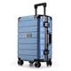 PASPRT Large-Capacity Suitcases Double-Row Swivel Wheels Luggage Portable Drop-Resistant Travel Suitcase Security Combination Lock (Blue)