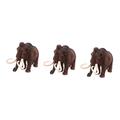 BESTonZON 3 Pcs Dining Table Decor Elephant Doll Animal Model Toy Plush Figure Toys Ice Age Toys Elephant Ornament Toy Prehistoric Animals Toys Happy Toddler Birthday Party Supplies Puzzle