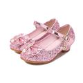 Glitter Princess Shoes Children's Shoes Girl Sequins Glittering Princess Dress Shoes Slipper School Performance Shoes Kids Infants Purple Shoe (Color : Pink, Size : 32)