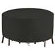 Garden Furniture Cover,Dia 230cm x H 90cm(91x35in)Round Outdoor Table Cover,Waterproof,Windproof,Anti-UV,Heavy Duty Rip Proof 420D Oxford Fabric Patio Rattan Furniture Covers,for Seater Set,Black