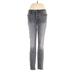 Kut from the Kloth Jeans - Super Low Rise Skinny Leg Boyfriend: Gray Bottoms - Women's Size 8 - Gray Wash