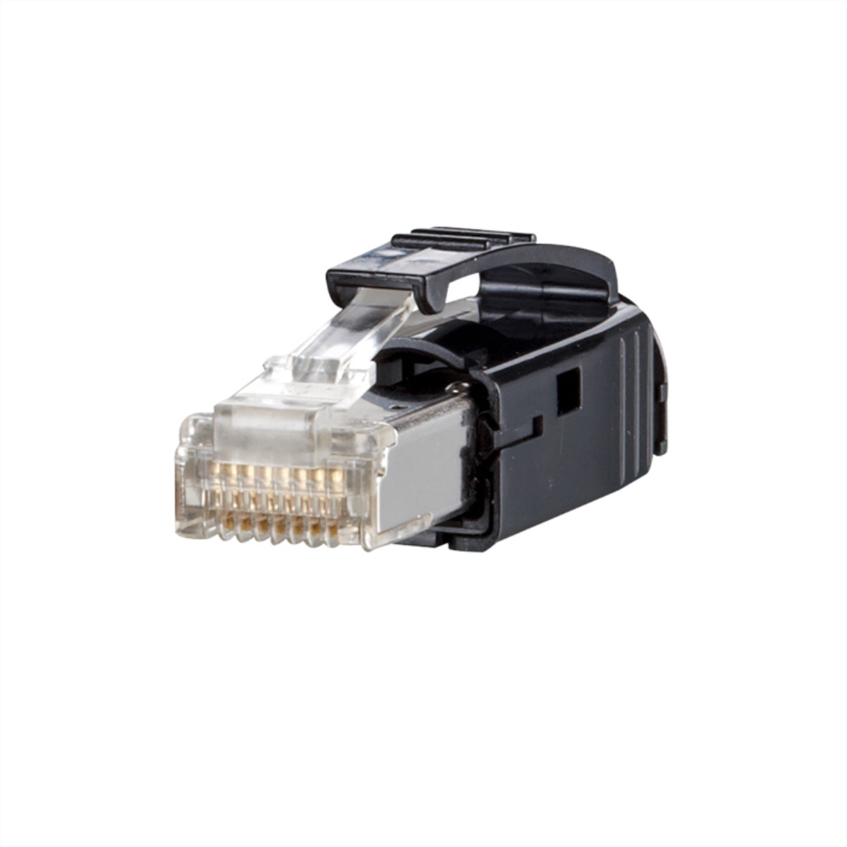 METZ CONNECT E-DAT Industry IP20 RJ45 plug black, mit Tülle schwarz Image