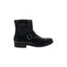 FRYE Ankle Boots: Black Solid Shoes - Women's Size 8 1/2 - Round Toe