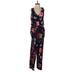Old Navy Jumpsuit Plunge Sleeveless: Black Floral Jumpsuits - Women's Size X-Small