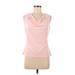 Calvin Klein Sleeveless Top Pink Cowl Neck Tops - Women's Size Medium Petite