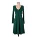 Old Navy Casual Dress - A-Line: Green Solid Dresses - New - Women's Size X-Small