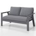 George Oliver Konstantinos 53" Upholstered Reclining Loveseat Polyester in Gray | 29.13 H x 53 W x 29.52 D in | Wayfair