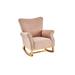 House of Hampton® Herborn Rocking Chair Solid + Manufactured Wood/Wood/Velvet in Brown/Green/Pink | 34.7 H x 33.3 W x 30.3 D in | Wayfair