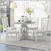 August Grove® Lillian 58 L x 42 W Dining Set Wood in White | 30 H in | Wayfair 49EA70D297CD4399916BA012EC8D6648