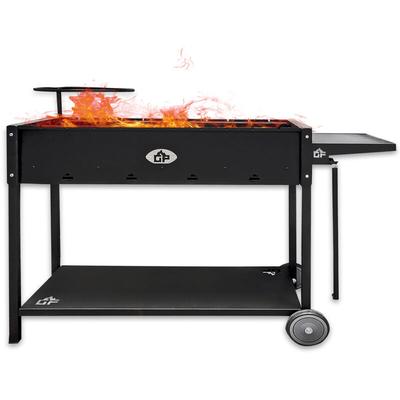 Grillpeter - Mangal Batyr xl Schaschlikgrill 100cm mit Ablage und Topfhalter - schwarz