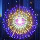 1/2 Pcs Firework Lights 200 LED Copper Wire Starburst Light, 8 Modes Battery Operated Fairy Star Sphere Lights With Remote, Warm White Hanging Ceiling Decorations For Bedroom, Christmas, Party