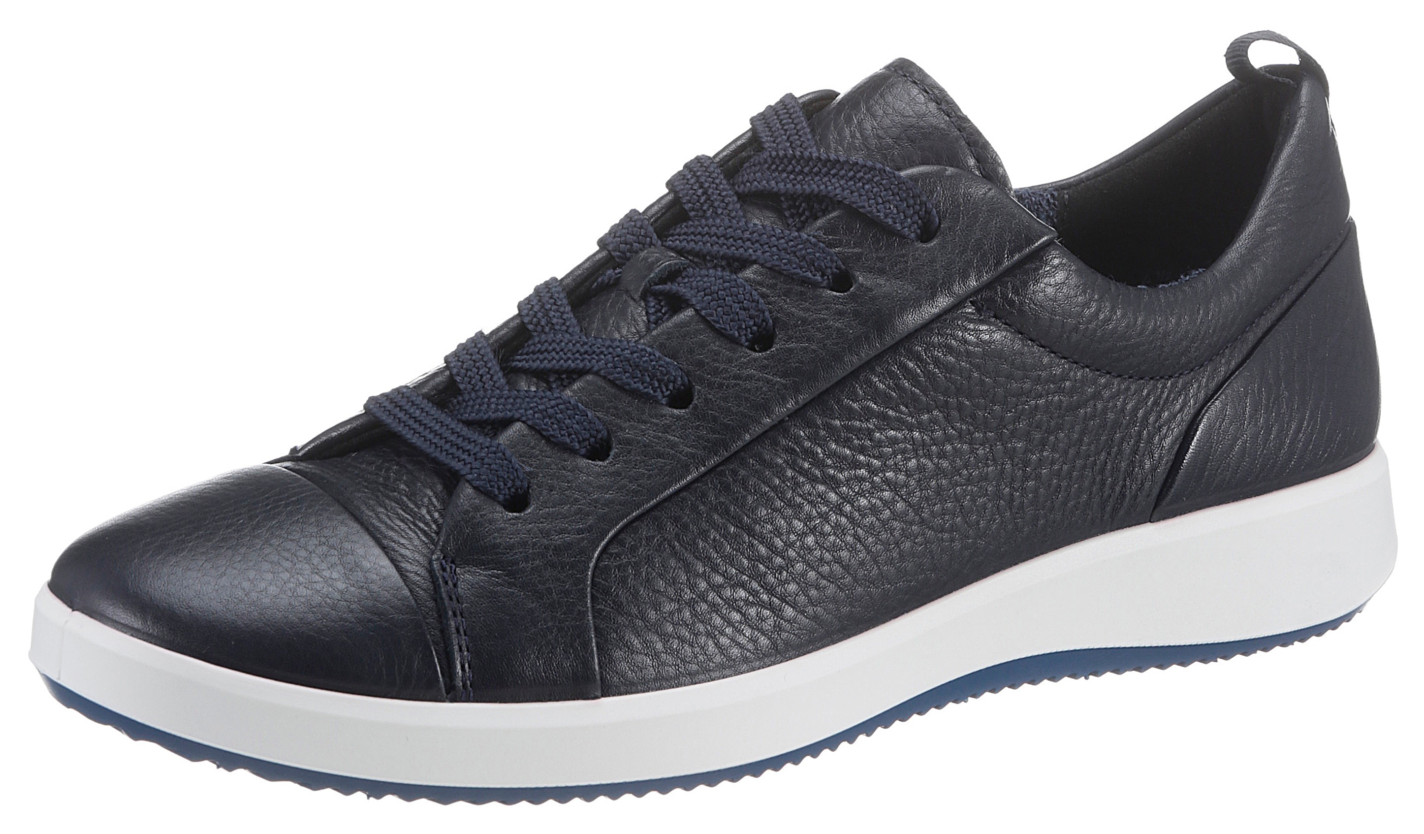 Sneaker ARA "ROMA", Damen, Gr. 3,5 (36,5), dunkelblau, Glattleder, unifarben, Schuhe Sneaker, Freizeitschuh, Halbschuh, Schnürschuh mit High Soft Fußbett, G-Weite