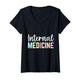 Damen Innere Medizin Arzt Schule Frauen Innere Schule T-Shirt mit V-Ausschnitt