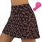 Damen Hosenrock Shorts Fahhrad Röcke Unten MTB Mountain Rennrad Sport Blumen Pflanzen 3D-Pad Radfahren Atmungsaktiv Schnelltrocknend Schwarz Rot Spandex Bekleidung Fahrradbekleidung