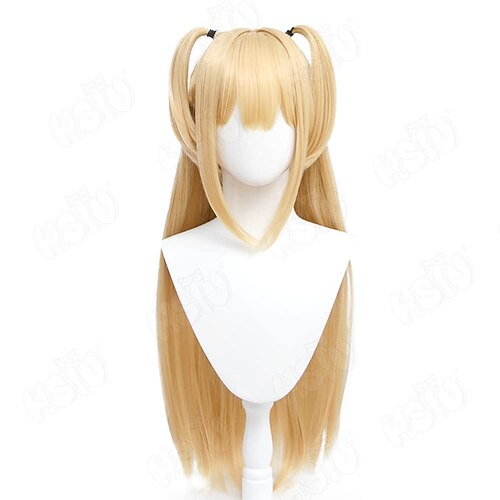 misa amane perücken misa amane cosplay perücke anime cosplay perücke hsiu misa amane frauen cosplay goldene lange haarperücke kappe misamisa perücke Image