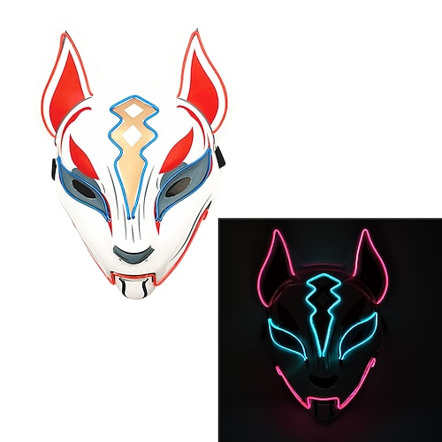 Fasching LED Halloween Maske Maskerade Cosplay leuchtende Maske geeignet für karneval Männer Frauen Kinder Image