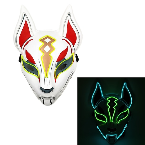 Fasching LED Halloween Maske Maskerade Cosplay leuchtende Maske geeignet für karneval Männer Frauen Kinder Image