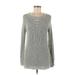 Hippie Rose Casual Dress - Mini: Gray Solid Dresses - Women's Size Medium