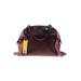 Gabs Leather Shoulder Bag: Burgundy Color Block Bags