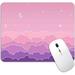 Cute Pink Mouse Pad Pastel Clouds Mouse Pad Kawaii Purple Violet Aesthetic Stars Moon Mousepad for Computer Laptop Non-Slip Rubber Base Small Mouse Mat 9.5 x7.9 inch