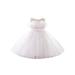 Huakaishijie Girl Sleeveless Round Neck Ruffled Princess A-Lined High Waist Dress
