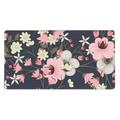 ZNDUO Large Rubber Mouse Pad Non-slip Desk Mat Pink Floral Vintage Watercolor Texture Rubber Desk Pad Mousepad Keyboard Pad for Home Office 15.8 x 29.5