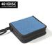 WSYW Portable 40 Disc CD DVD Storage Bag Wallet Holder Case Box Organizer Zipper Album Case Blue