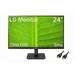 LG 24 FHD (1920 x 1080) IPS Monitor 75Hz 5ms AMD FreeSync Premium 3-Side Virtually Borderless Design HDMI D-Sub Black with 5AVE HDMI Cable