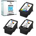 CMYi Ink Cartridge Replacement for Canon PG-275 and Canon CL-276 (3-Pack: 2 Black + 1 Tricolor)