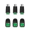 6 Pack RCA Adapter for RCA Audio Cable to Screw AV Connector Solderless RCA Female Connectors