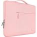 Mosiso for Macbook Air/Pro 13.3 Laptop Sleeve Briefcase Handbag Water Resistant Polyester Carrying Pouch Zipper Notebook Computer Bag Chalk Pink