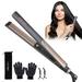 moobody Portable Ionic Electric Straightening Comb Ceramic Hair Styling Brush for Quick and Safe Straightening