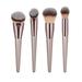 Huarll Brush Makeup Brush 4Pcs Makeup Brush Set Premium Synthetic Foundation Brush Blending Powder Tapered Liquid Foundation Makeup Brushes Cosmetics Applicator