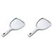 2 Pcs Mirror for Desk Portable Mirror Shaving Mirror Round Makeup Mirror Handheld Mirror for Hair Cutting Double-sided Makeup Mirror Mirror Travel