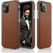 LOHASIC Designed for iPhone 12 Pro Max Case Luxury Leather Business Premium Classic Cover Non Slip Soft Grip Shockproof Protective Cases Compatible with Apple iPhone 12 Pro Max 5G 6.7 inch - Brown