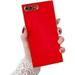 Cocomii Square Case Compatible with iPhone 8 Plus/7 Plus - Slim Glossy Solid Color Gold Plated Easy to Hold Anti-Scratch Shockproof (Red)