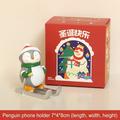 PUHUIYING Cute Christmas Gift Desktop Phone Holder Santa Claus Elk Penguin Bear Snowman Ornament Girl Heart Tablet Holder