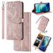 Samsung Galaxy A42 5G Case Samsung Galaxy A42 5G Wallet Case Magnetic Closure Embossed Tree Premium PU Leather [Kickstand] [Card Slots] [Wrist Strap] Phone Cover For Samsung Galaxy A42 5G Rosegold