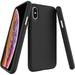 molzar Shield Series for iPhone Xs and iPhone X Case with Triangle Texture Grip Built-in Metal Plate for Magnetic Mount Wireless Charging Support Compatible with iPhone Xs/X Black