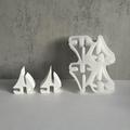 4 Sailboat plug-in ornaments mold Sailboat plaster mold Gypsum boat mold ornaments drop glue