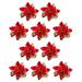 Hxoliqit Mother s Day Artificial Flowers Real Touch For Outdoor Spring Decoration Gift For Birthday Wedding Motherâ€™S Day 10PC Christmas Decoration Flower Simulation Flower Gold Silver Red Three-Lay
