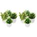 8 Pcs Artificial Potted Plant Faux Adornments Fake Decors Indoor Plants The Basin Desk Greenery Man Office