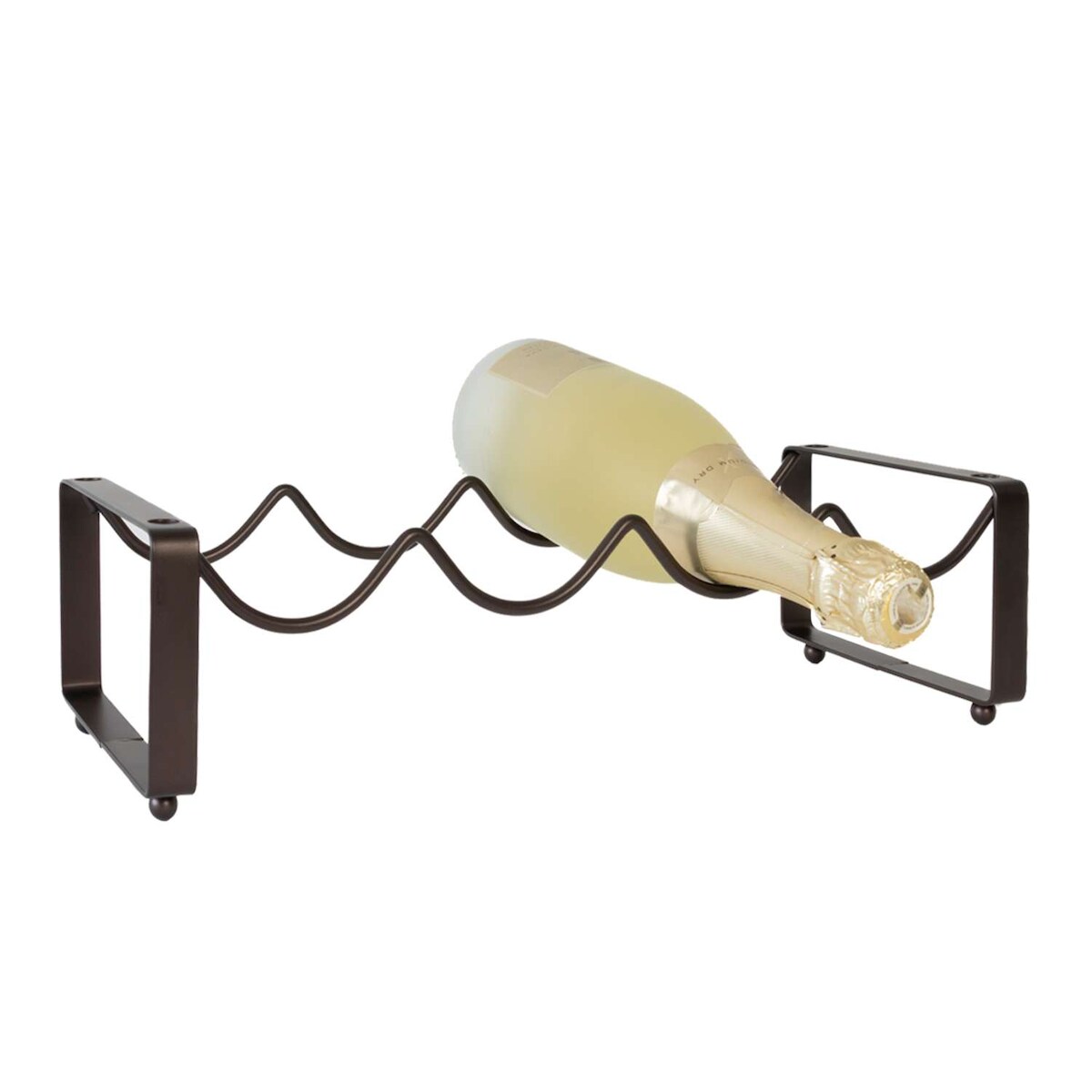 Intirilife Weinregal aus Eisen für 4 Weinflaschen - Stapelbar - 43 x 17 x 11 cm - Weinhalterung Flaschenregal Image