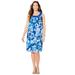 Plus Size Women's Tulip Overlay Dress by Catherines in Dark Sapphire Floral (Size 6X)