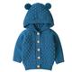 Slowmoose Baby Knitting Cardigan Winter Warm, Newborn Infant Sweaters Long Sleeve Hooded 24M / 82W566 Navy blue
