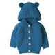 Slowmoose Baby Knitting Cardigan Winter Warm, Newborn Infant Sweaters Long Sleeve Hooded 18M / 82W566 Navy blue