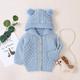 Slowmoose Autumn Infant Hooded Knitting Jacket For Baby Clothes - Newborn Coat For Baby 3M / Blue-193