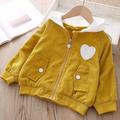 Slowmoose Heart Patch Design, Full Sleeves Hooded Jacket yellow 12M