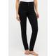 Slim-fit-Jeans ANGELS "SKINNY BUTTON" Gr. 46, Länge 28, schwarz (black) Damen Jeans Röhrenjeans